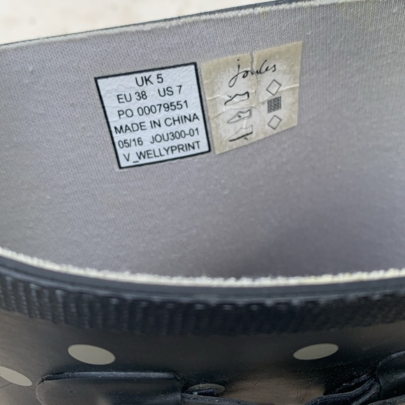 Joules tall polka dot Rain boots - New - Picture 6 of 7